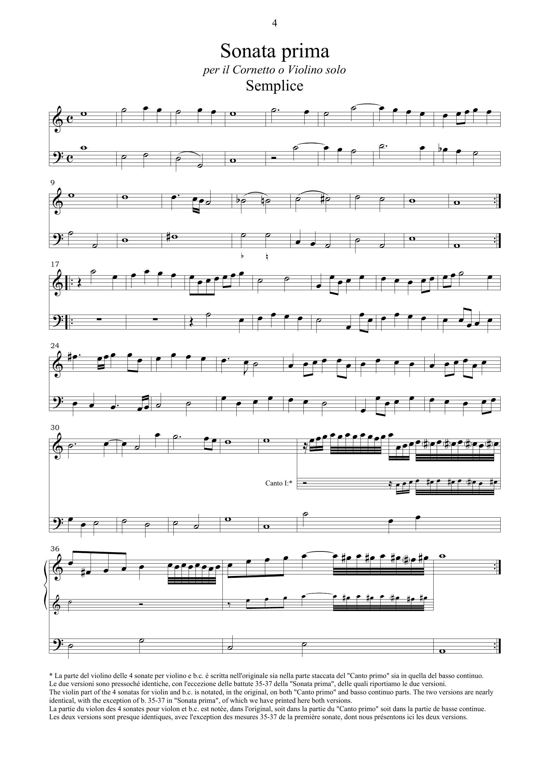 B. Marini: 4 Sonate e 1 Capriccio (Venezia, 1629)
