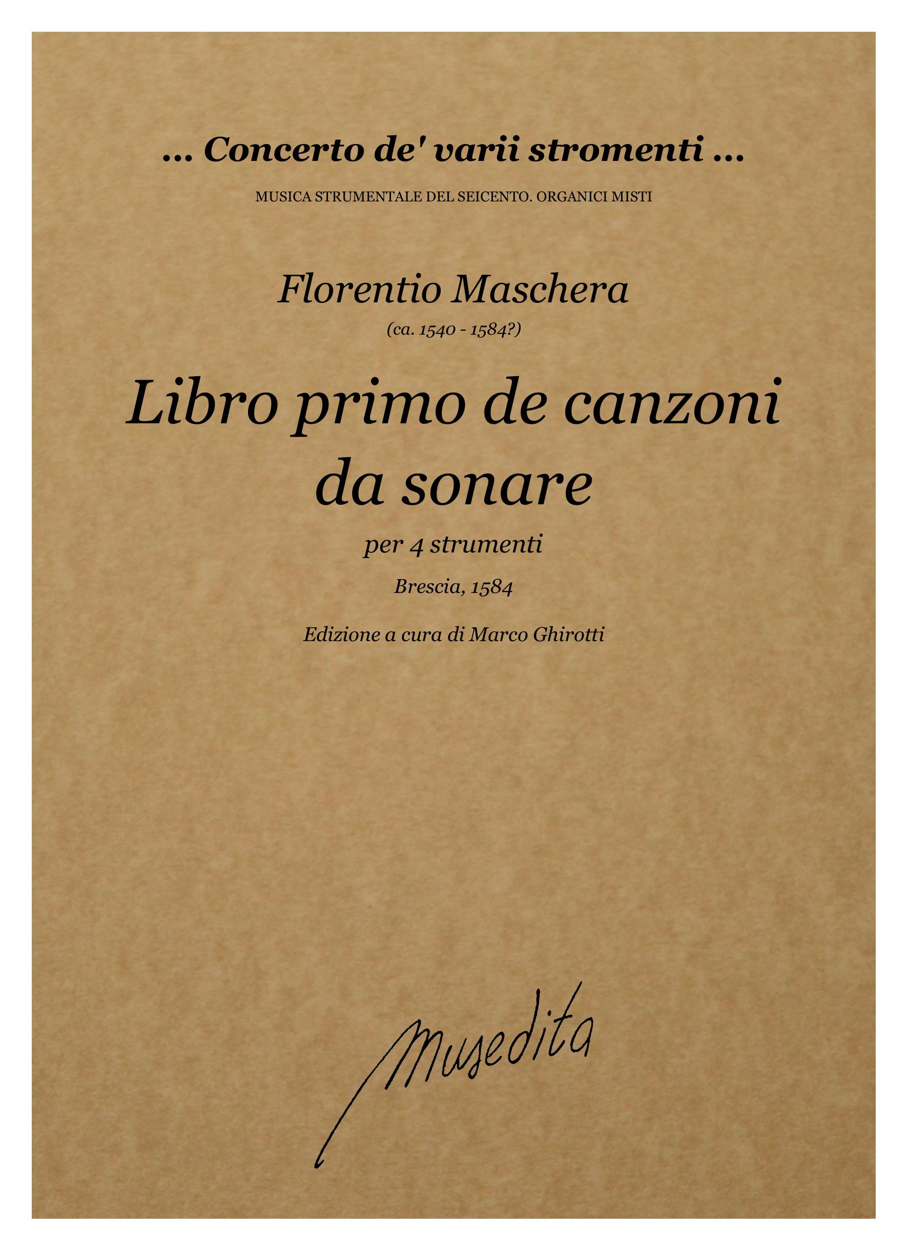 F. Maschera: Libro primo de canzoni da sonare (Brescia, 1584)