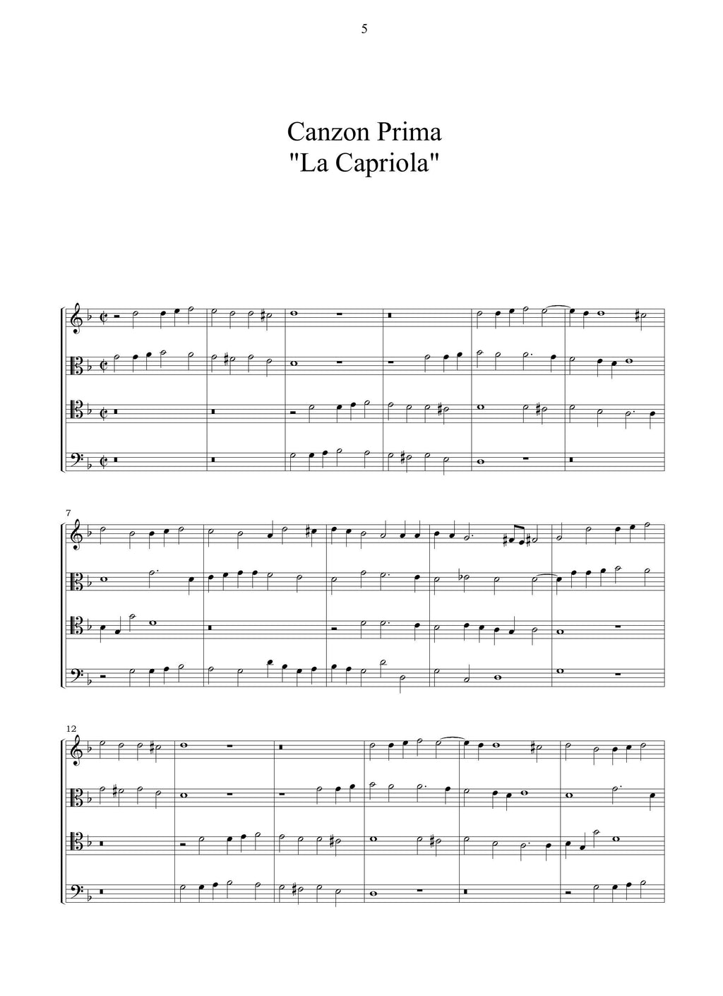F. Maschera: Libro primo de canzoni da sonare (Brescia, 1584)