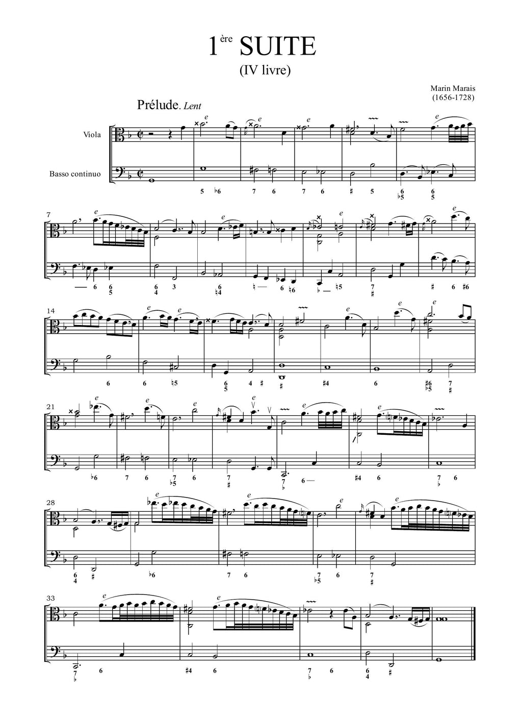 M. Marais: Suites I - III (Paris, 1717)
