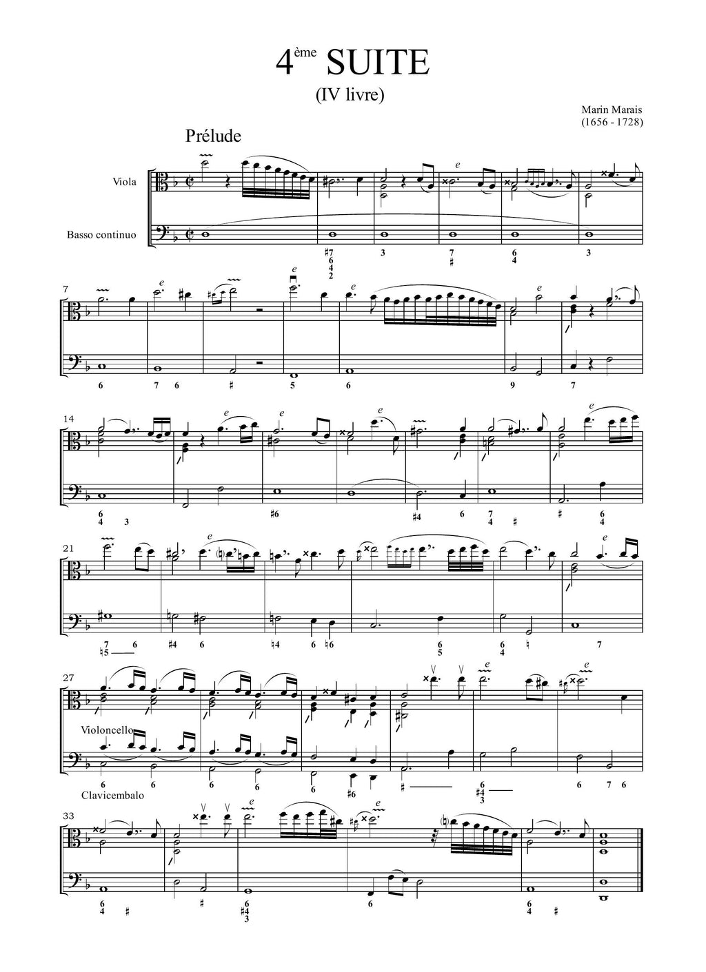 M. Marais: Suites IV - VI (Paris, 1717)