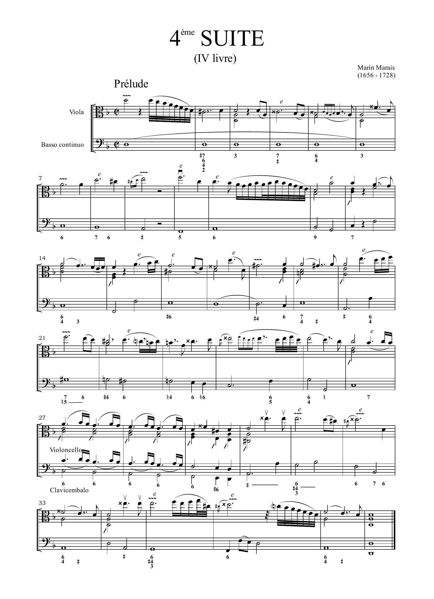 M. Marais: Suites IV - VI (Paris, 1717)