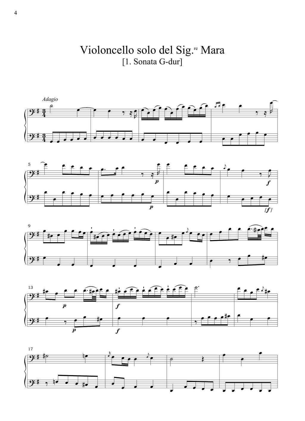[?] Mara: 6 Sonate manoscritte