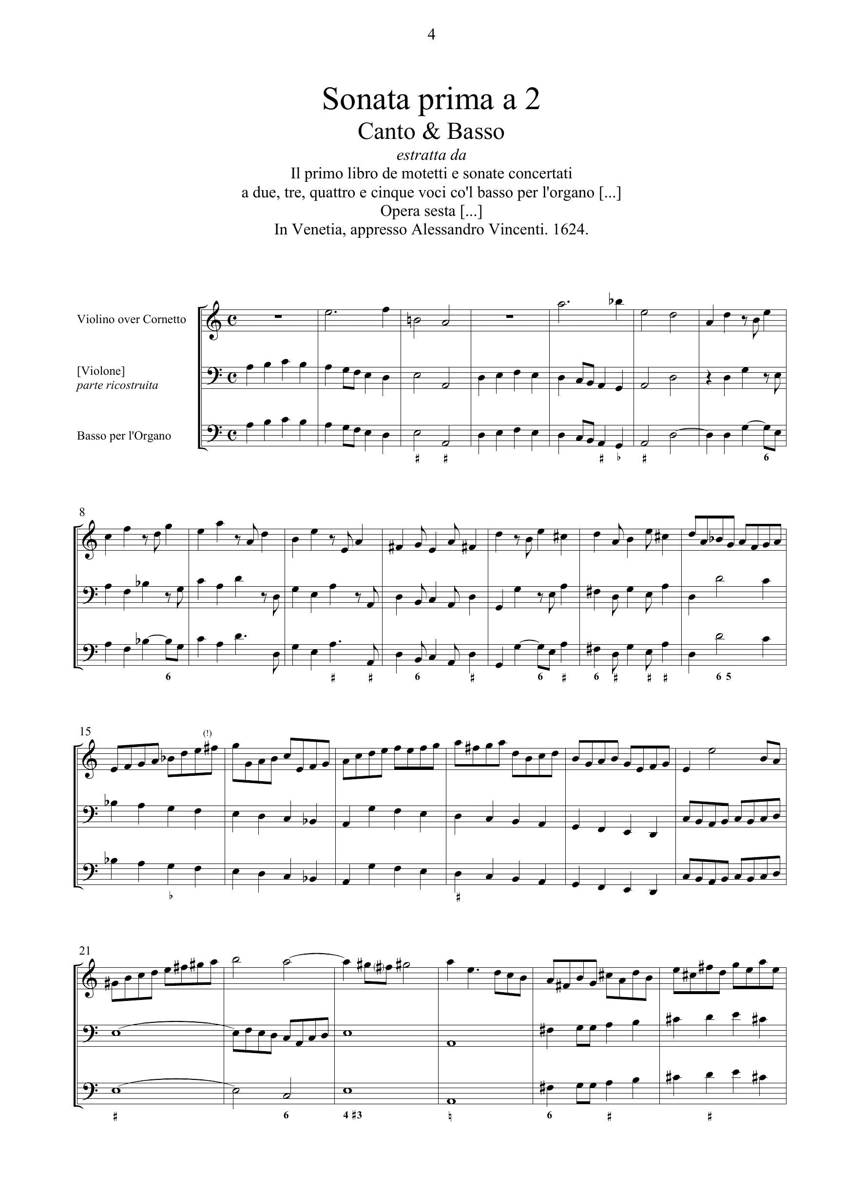 T. Merula: Sonate e canzoni estratte da raccolte vocali