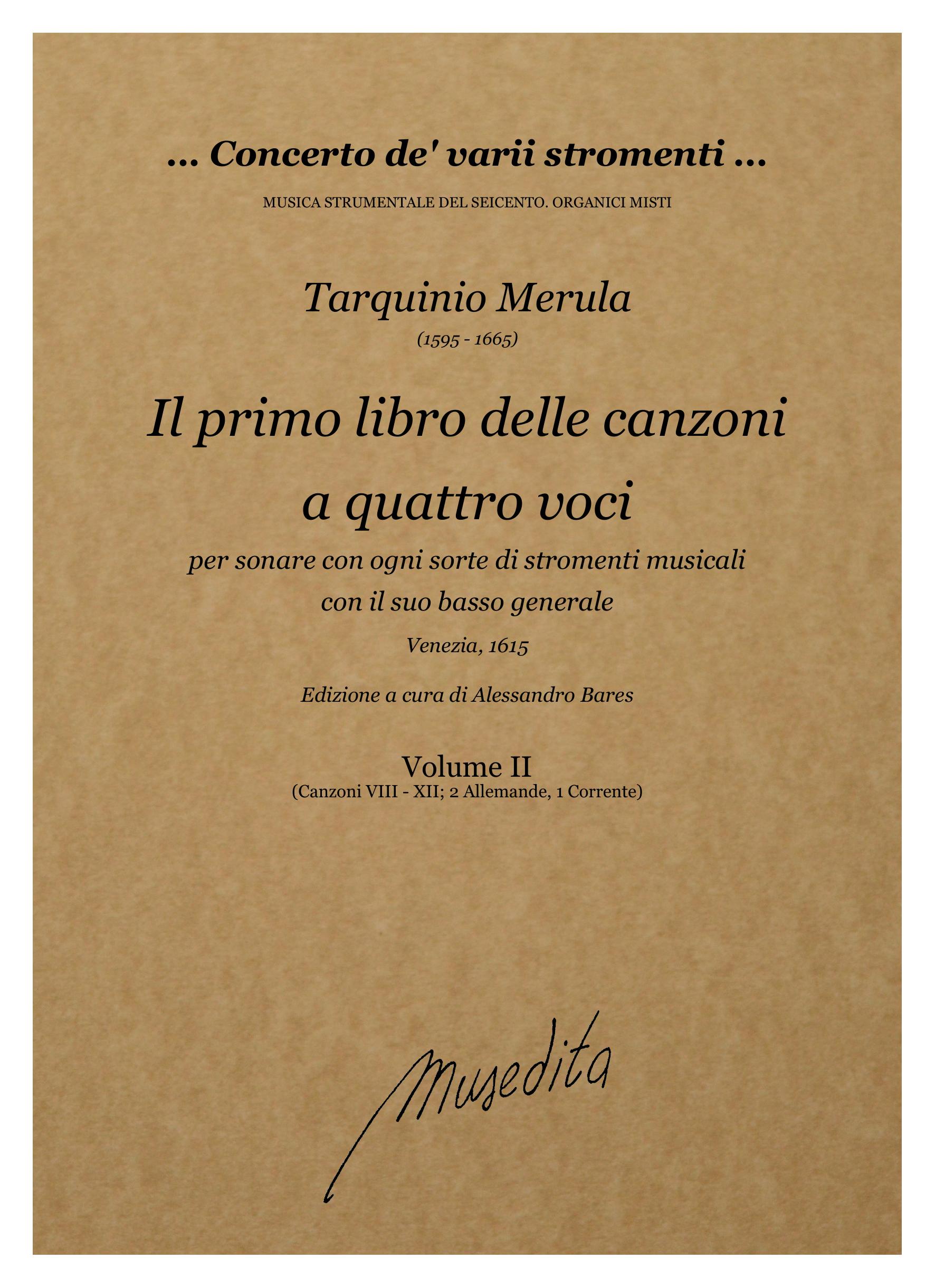 T. Merula: Il primo libro delle canzoni a quattro voci (Venezia, 1615)