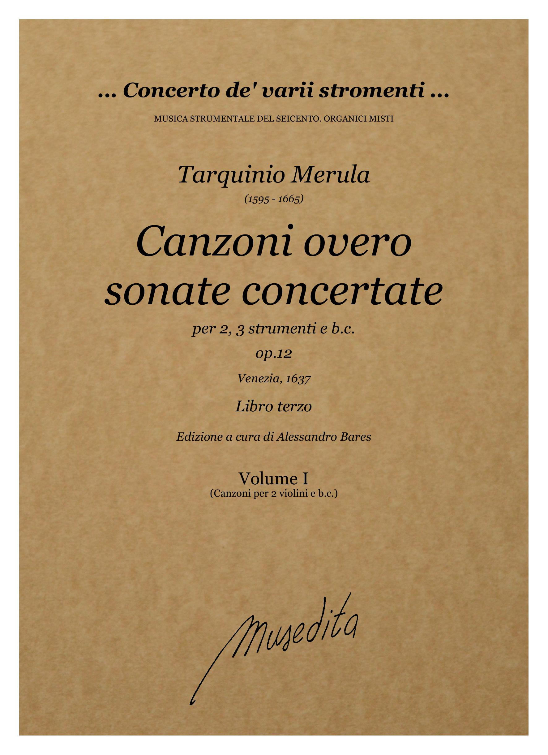 T. Merula: Canzoni overo sonate concertate per chiesa e camera (libro terzo) op.12 (Venezia, 1637)