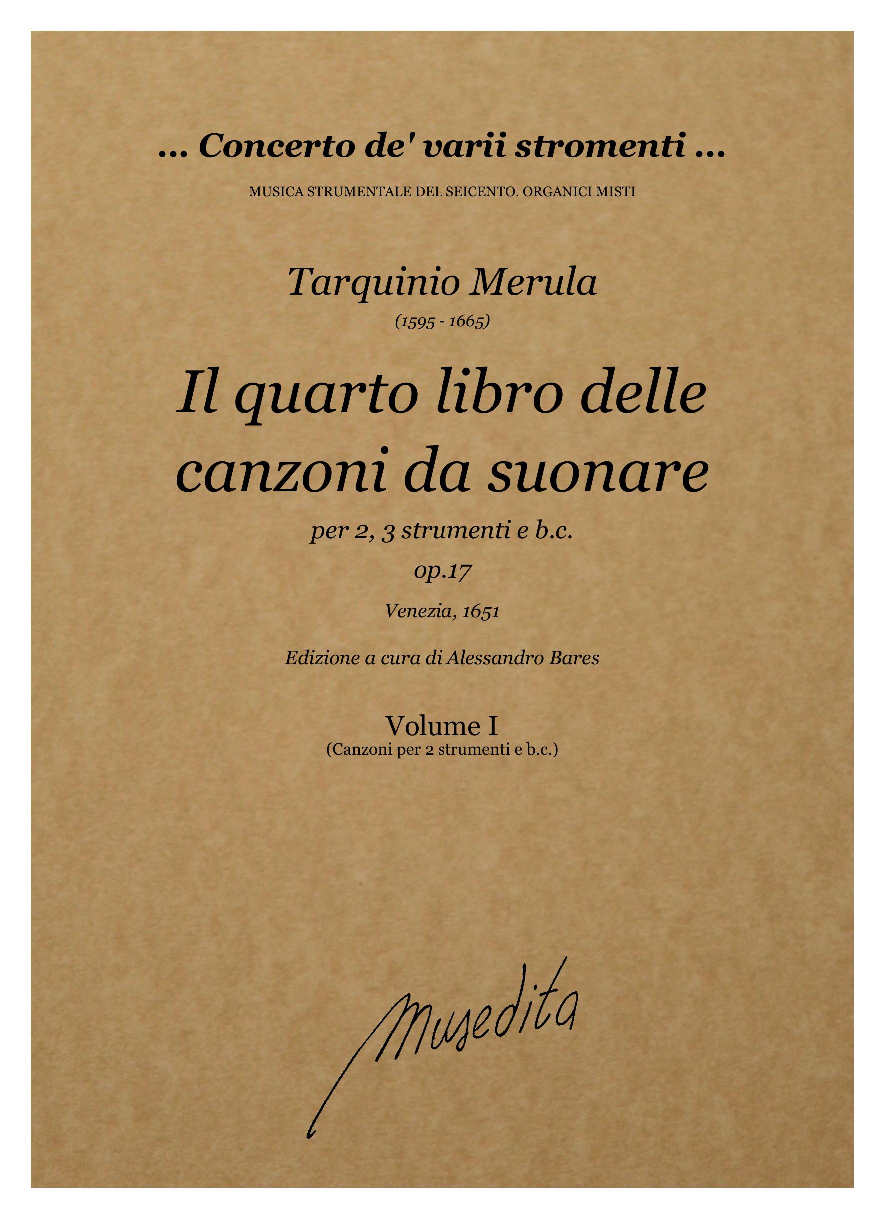 T. Merula: Il quarto libro delle canzoni da suonare op.17 (Venezia, 1651)