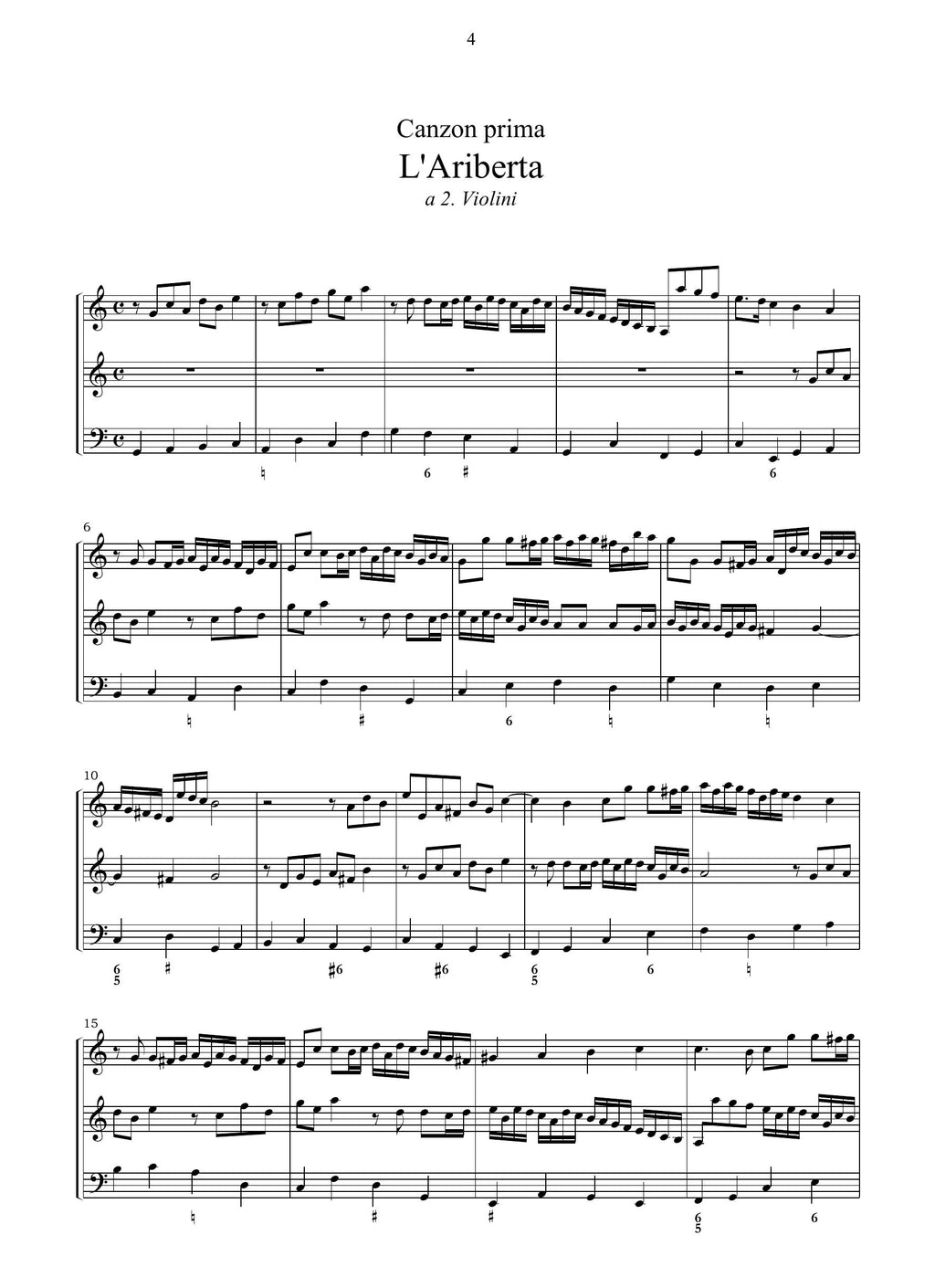 T. Merula: Il quarto libro delle canzoni da suonare op.17 (Venezia, 1651)