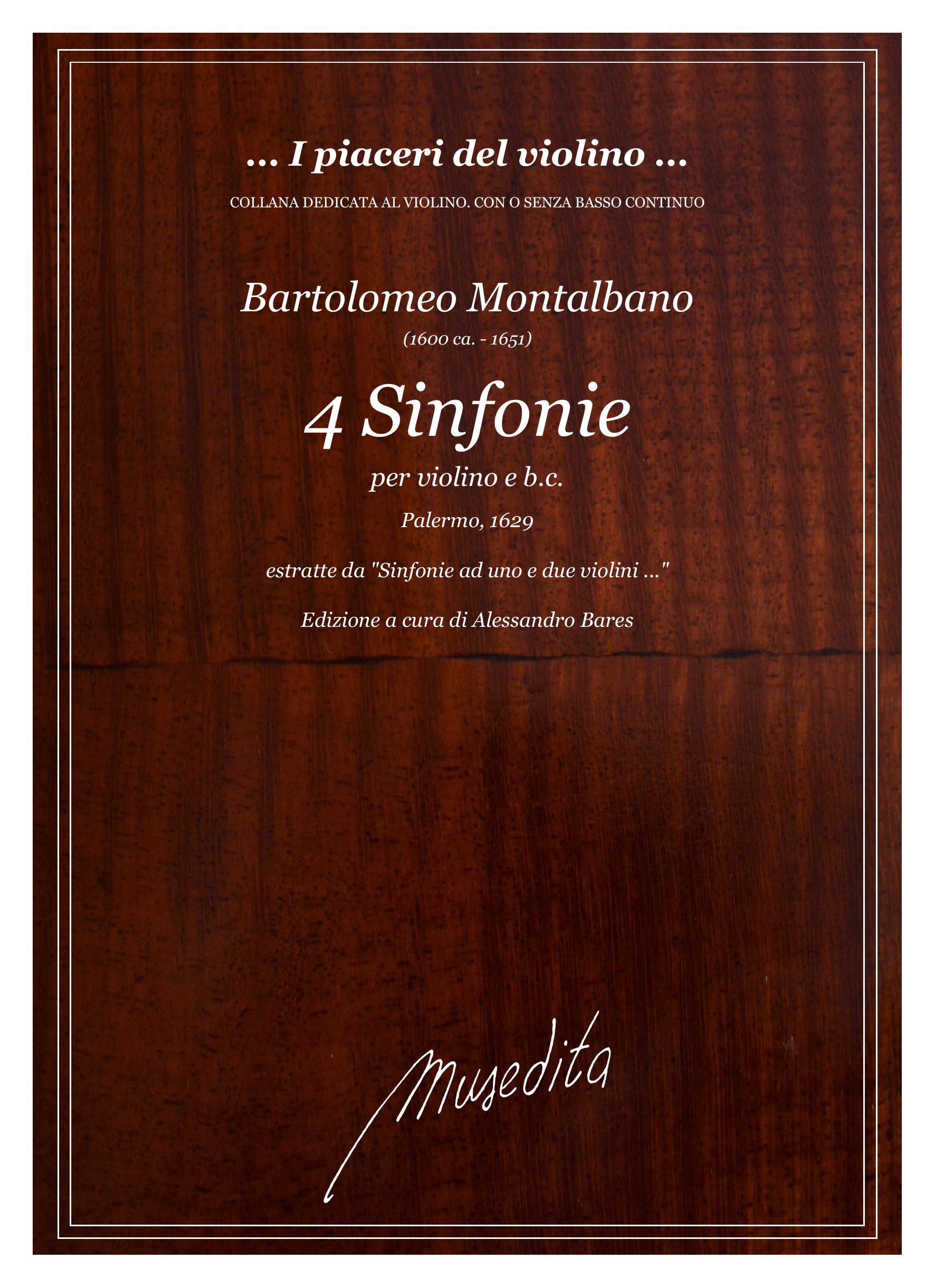 B. Montalbano: 4 Sinfonie (Palermo, 1629)