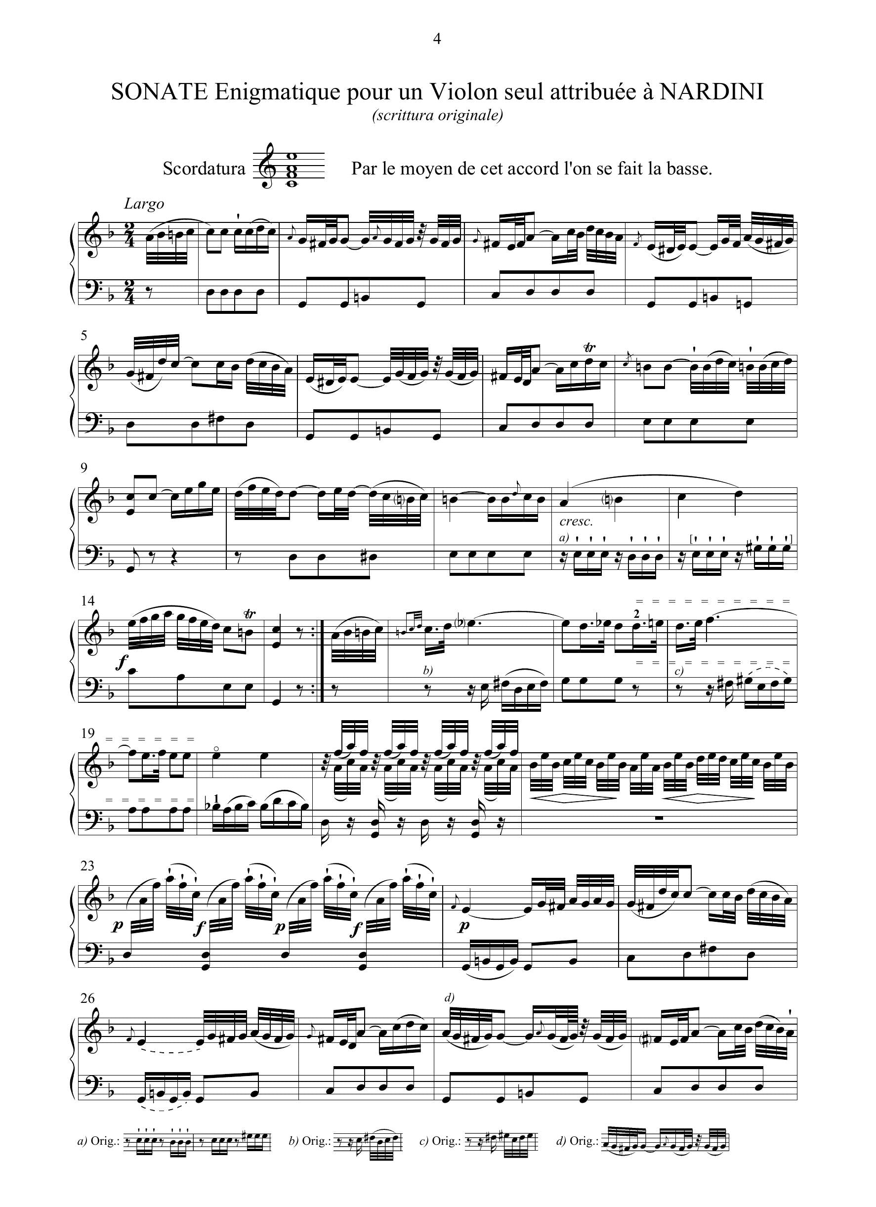 P. Nardini: Sonata enigmatica