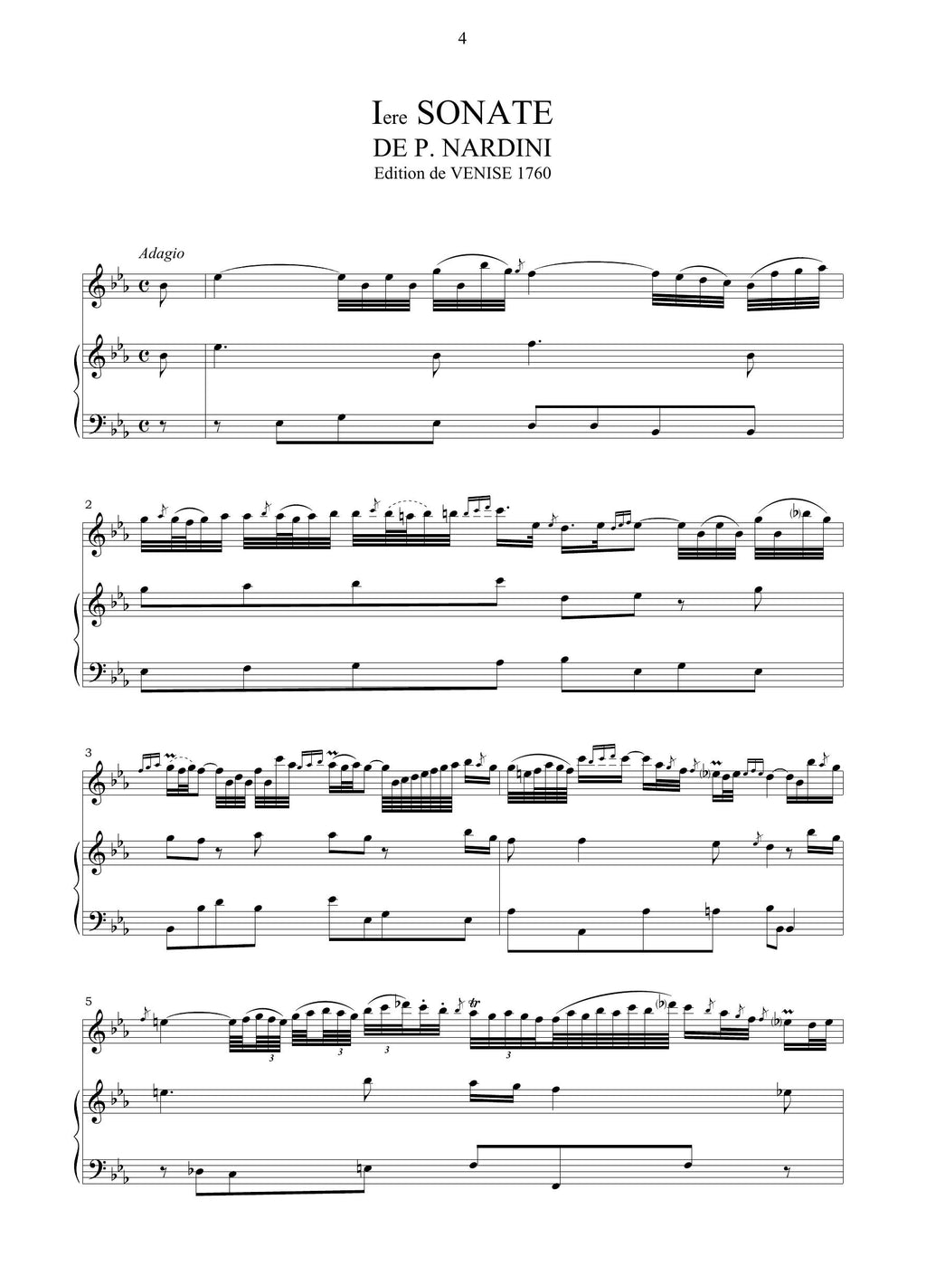 P. Nardini: 7 Sonate "avec les Adagios brodés" (Paris, s.a.)