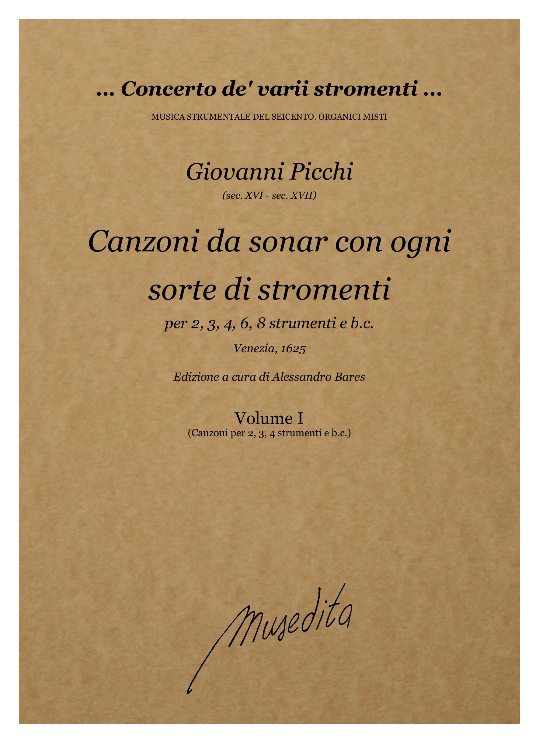 G. Picchi: Canzoni (Venezia, 1625)