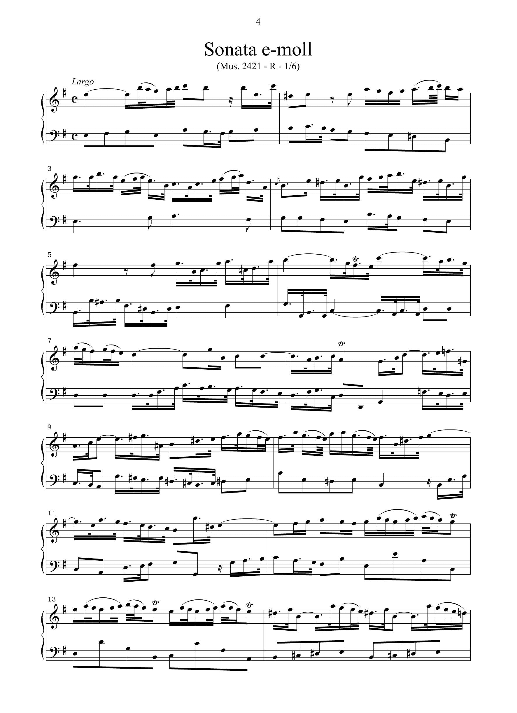 J.G. Pisendel (attr.): 7 Sonate (Ms, D-Dl)