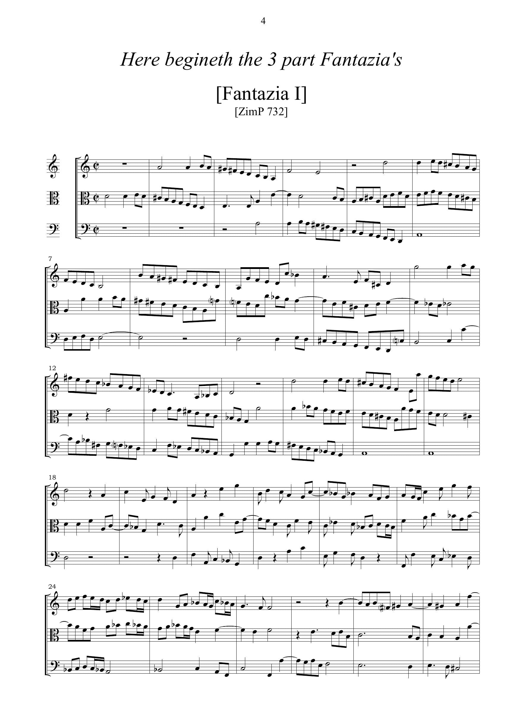H. Purcell: 15 Fantazias (Ms, GB-Lbl)