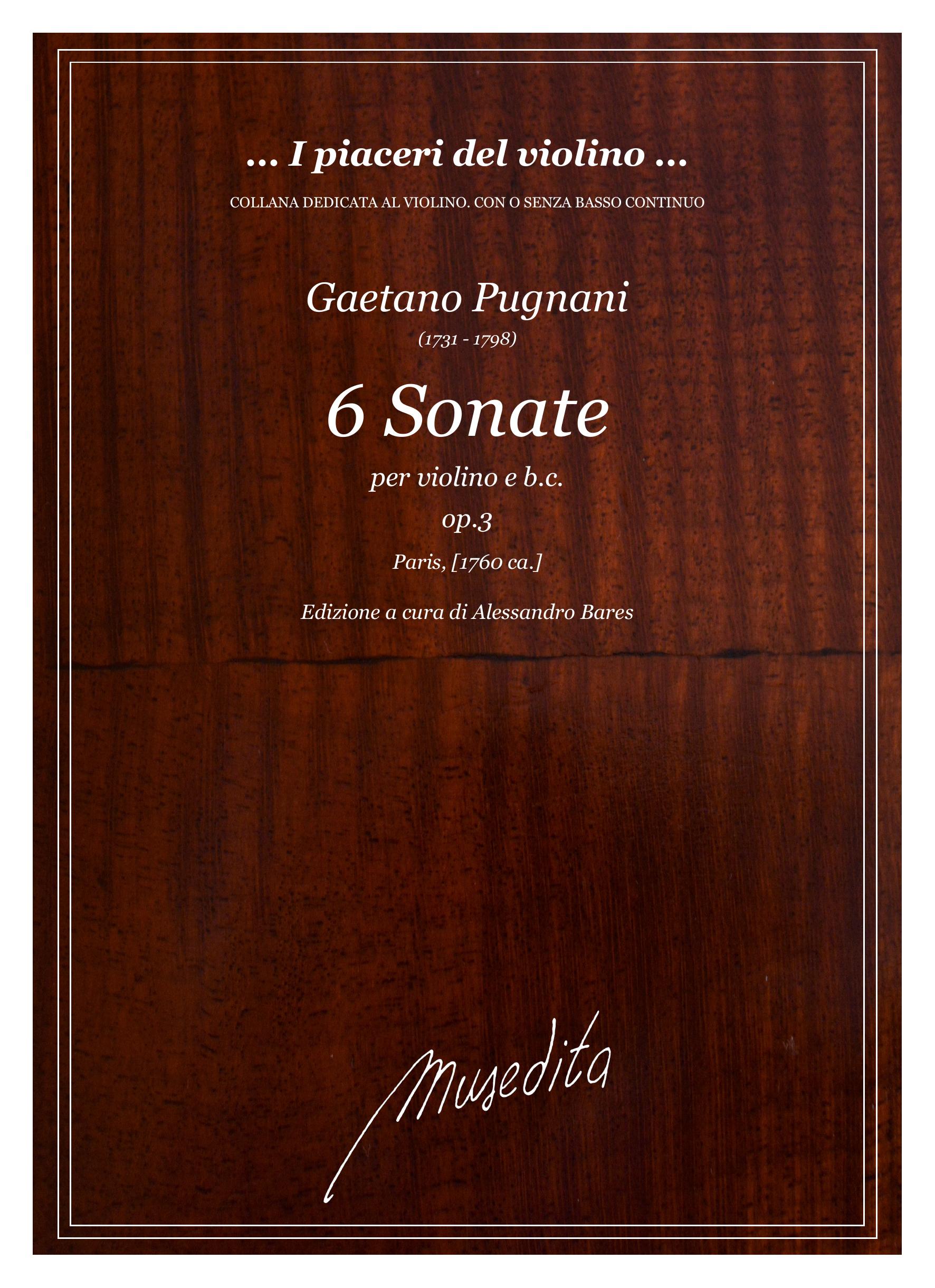 G. Pugnani: 6 Sonate op.3 (Paris, 1760 ca.)