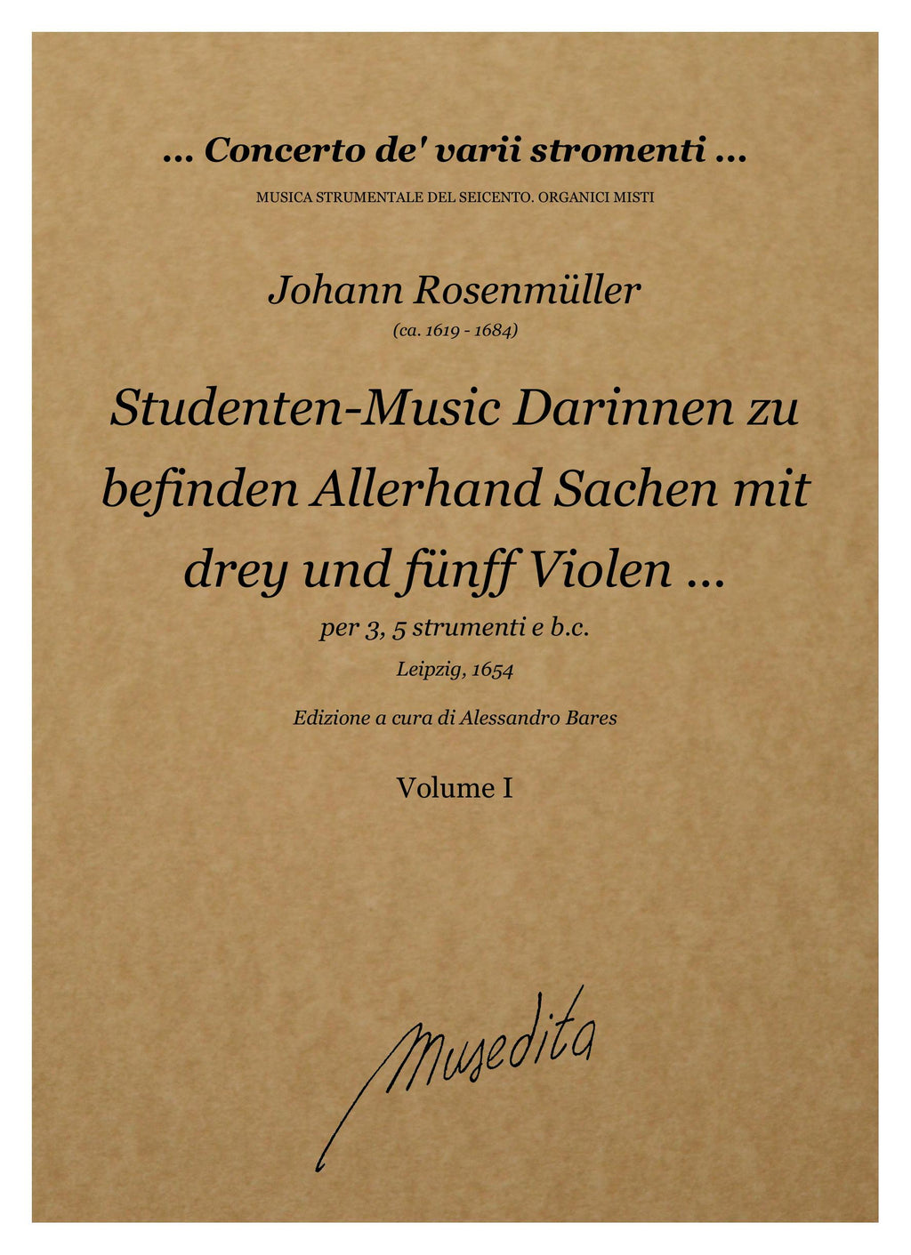 J. Rosenmüller: Studenten-Music (Leipzig, 1654)