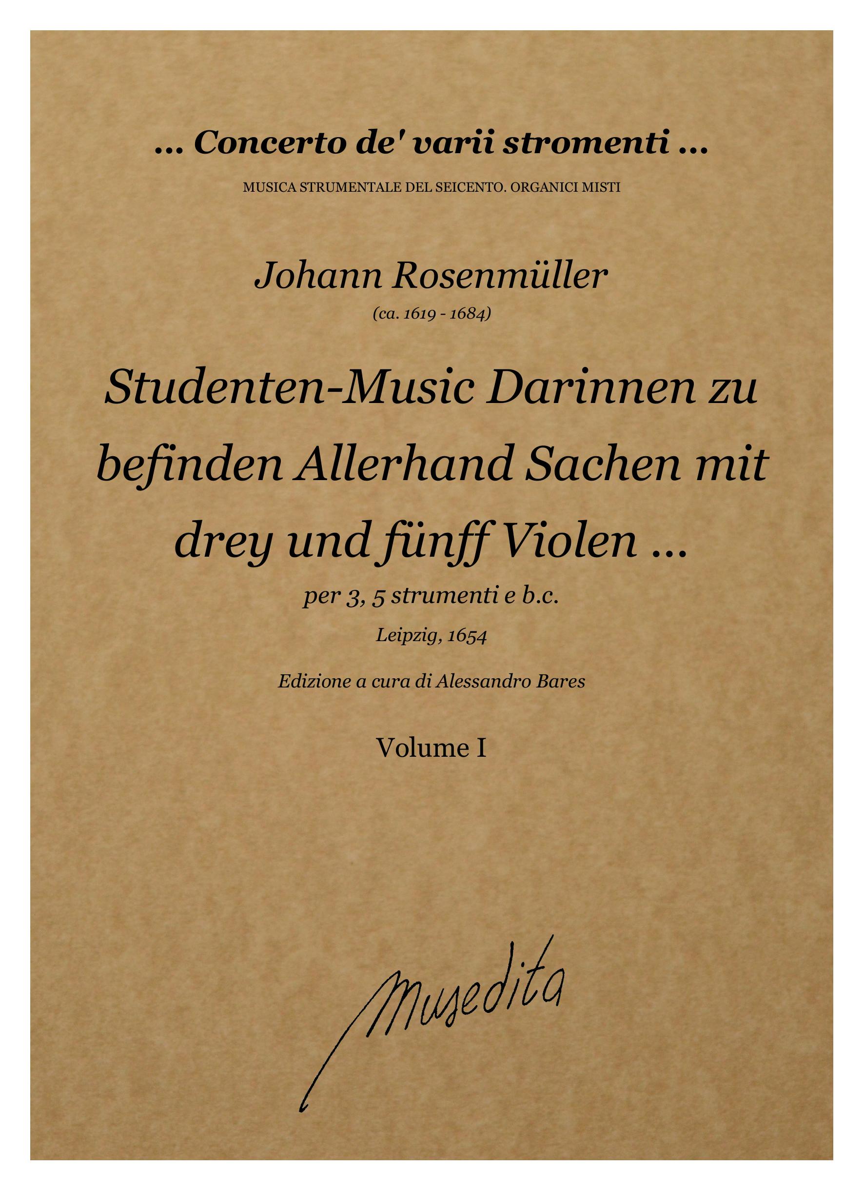 J. Rosenmüller: Studenten-Music (Leipzig, 1654)