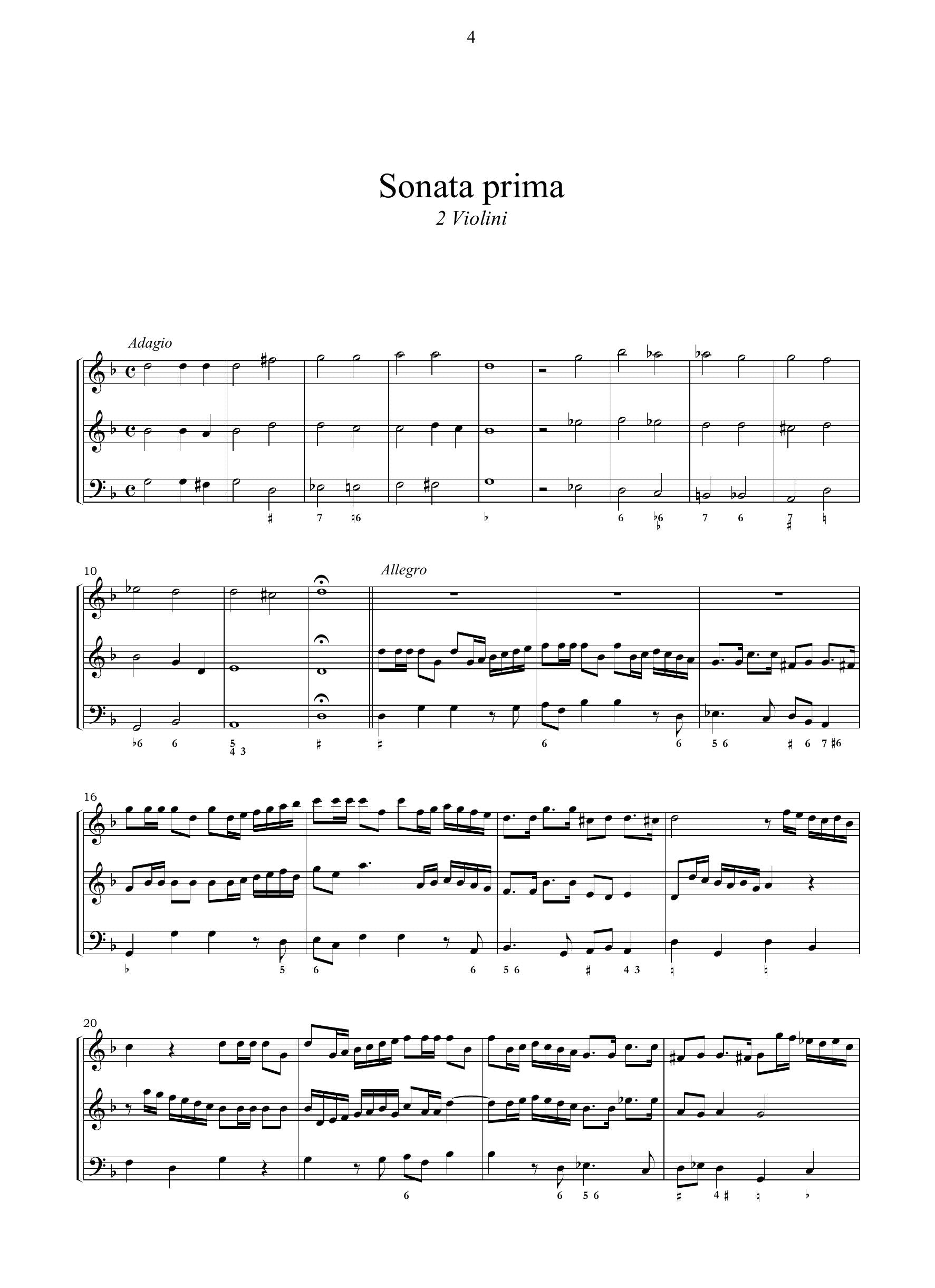J. Rosenmüller: Sonate (Nürnberg, 1682)