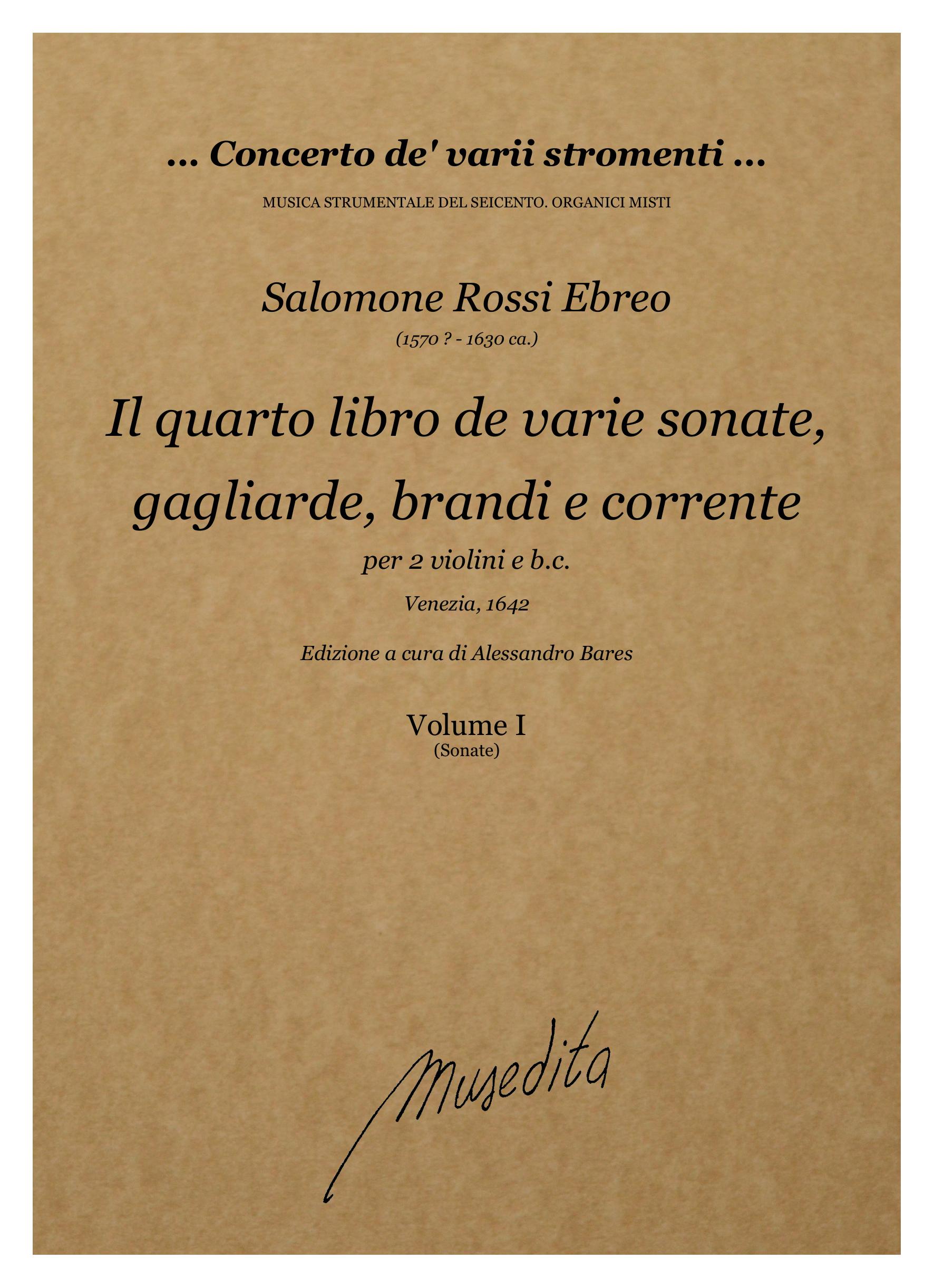 S. Rossi: Il quarto libro de varie sonate, sinfonie, gagliarde, brandi e correnti (Venezia, 1642)