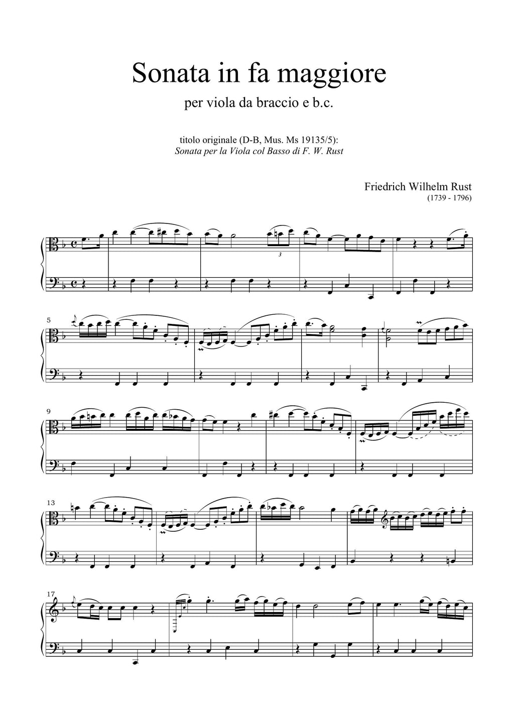 F.W. Rust: Sonata in fa maggiore (Ms, D-B)