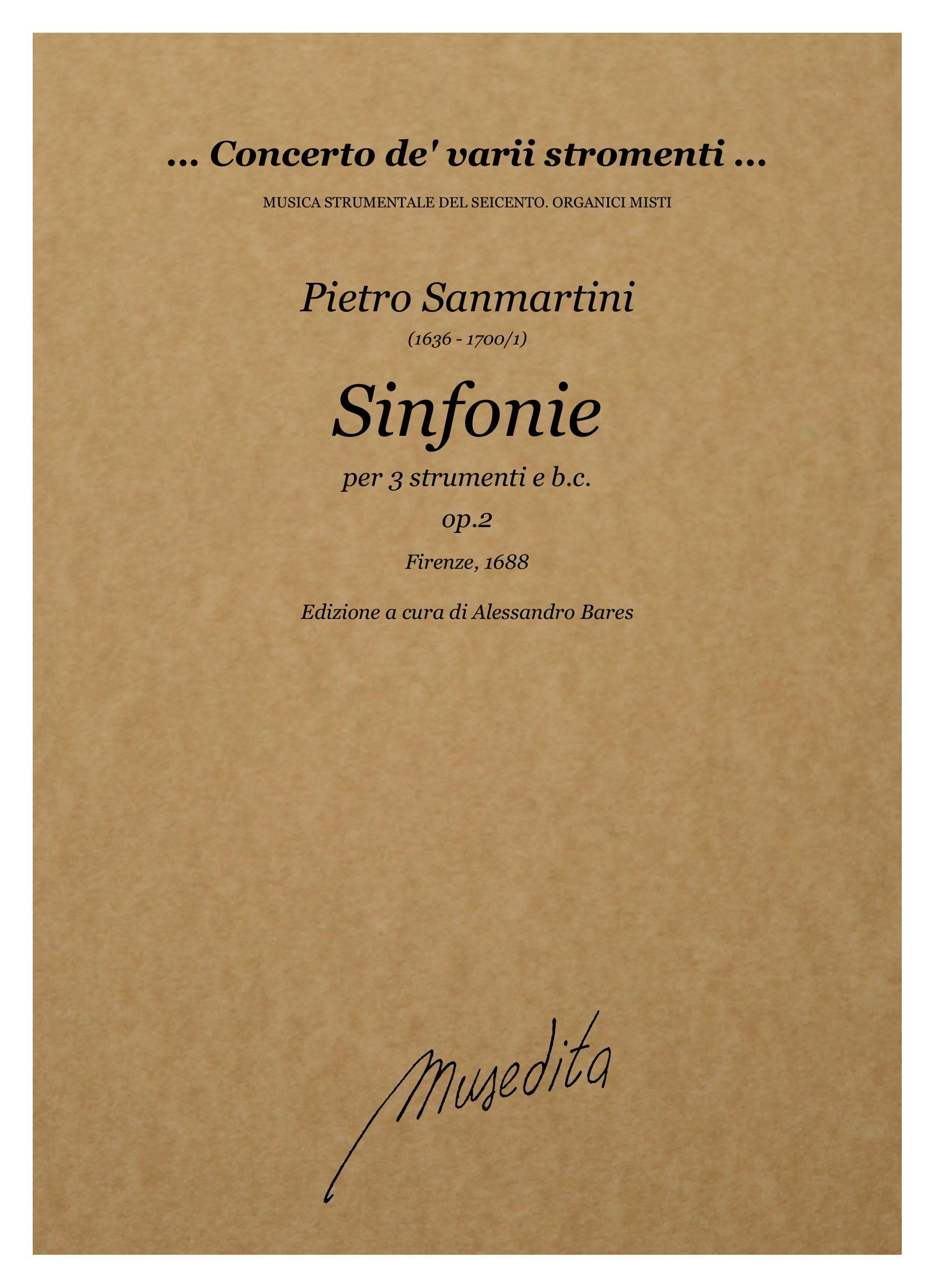 P. Sanmartini: Sinfonie op.2 (Firenze, 1688)