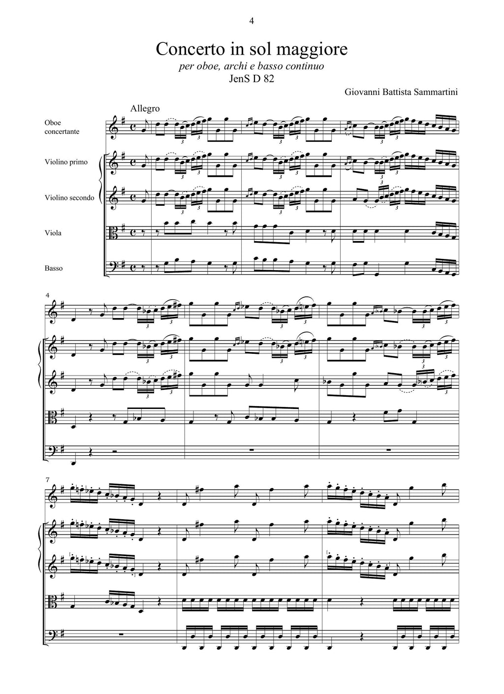 G.B. Sammartini: Concerto in sol maggiore (Ms, D-Rp)