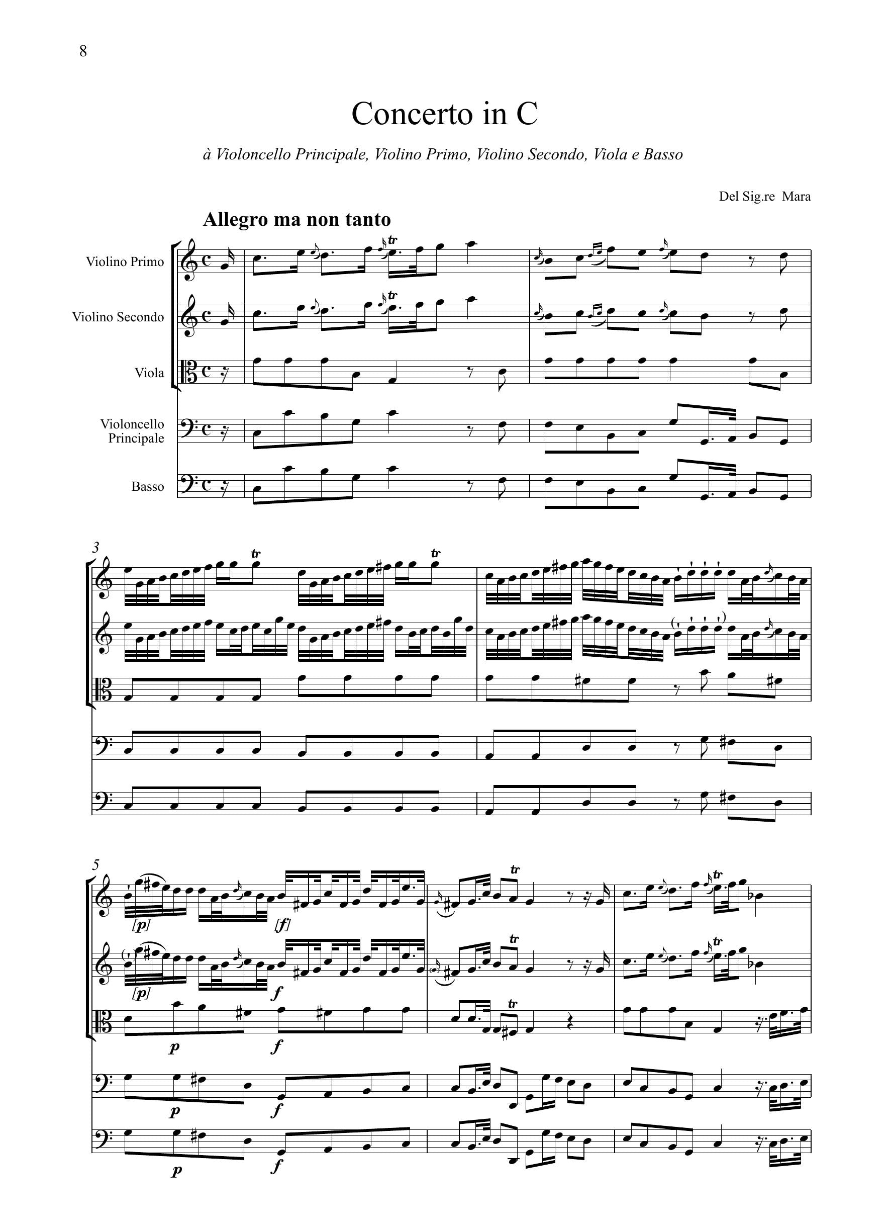 I.F.O.J.B. Mara: Concerto in C (Ms., S-Skma)