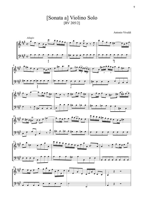 A. Vivaldi: Sonata in la maggiore RV 205/2