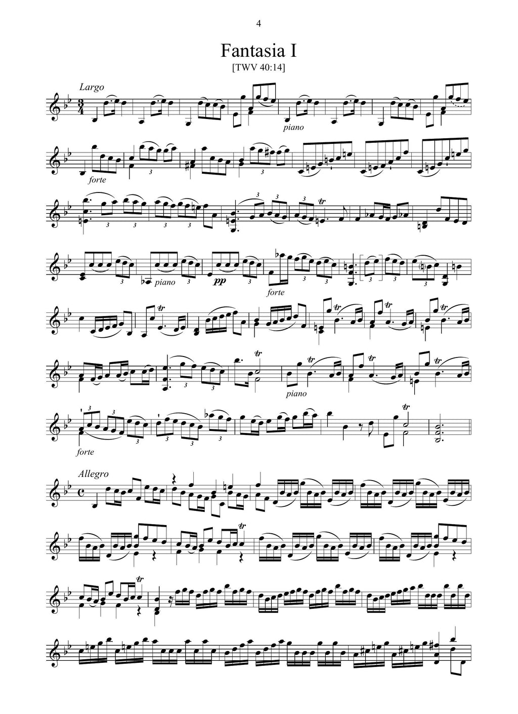 G.Ph. Telemann: XII Fantasie (Ms, 1735)