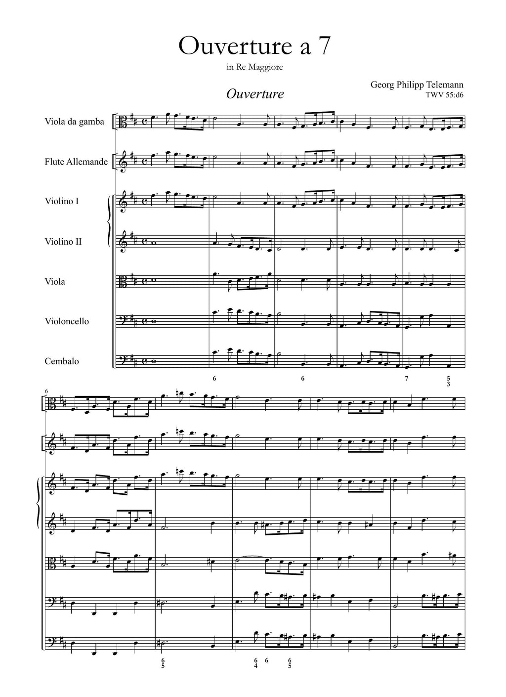G.Ph. Telemann: Ouverture TWV 55:D6