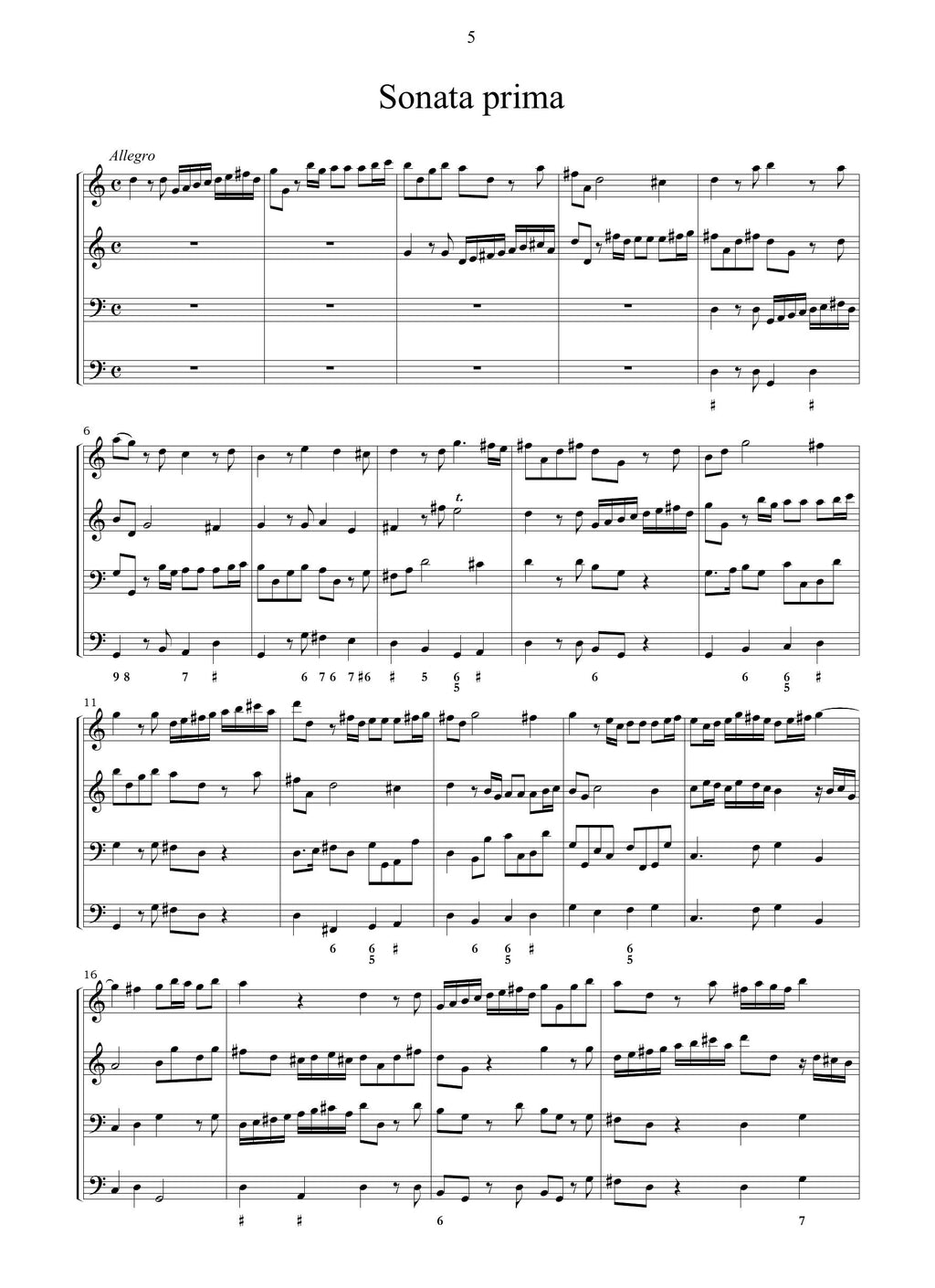G. Torelli: Sonate a tre op.1 (Bologna, 1686)
