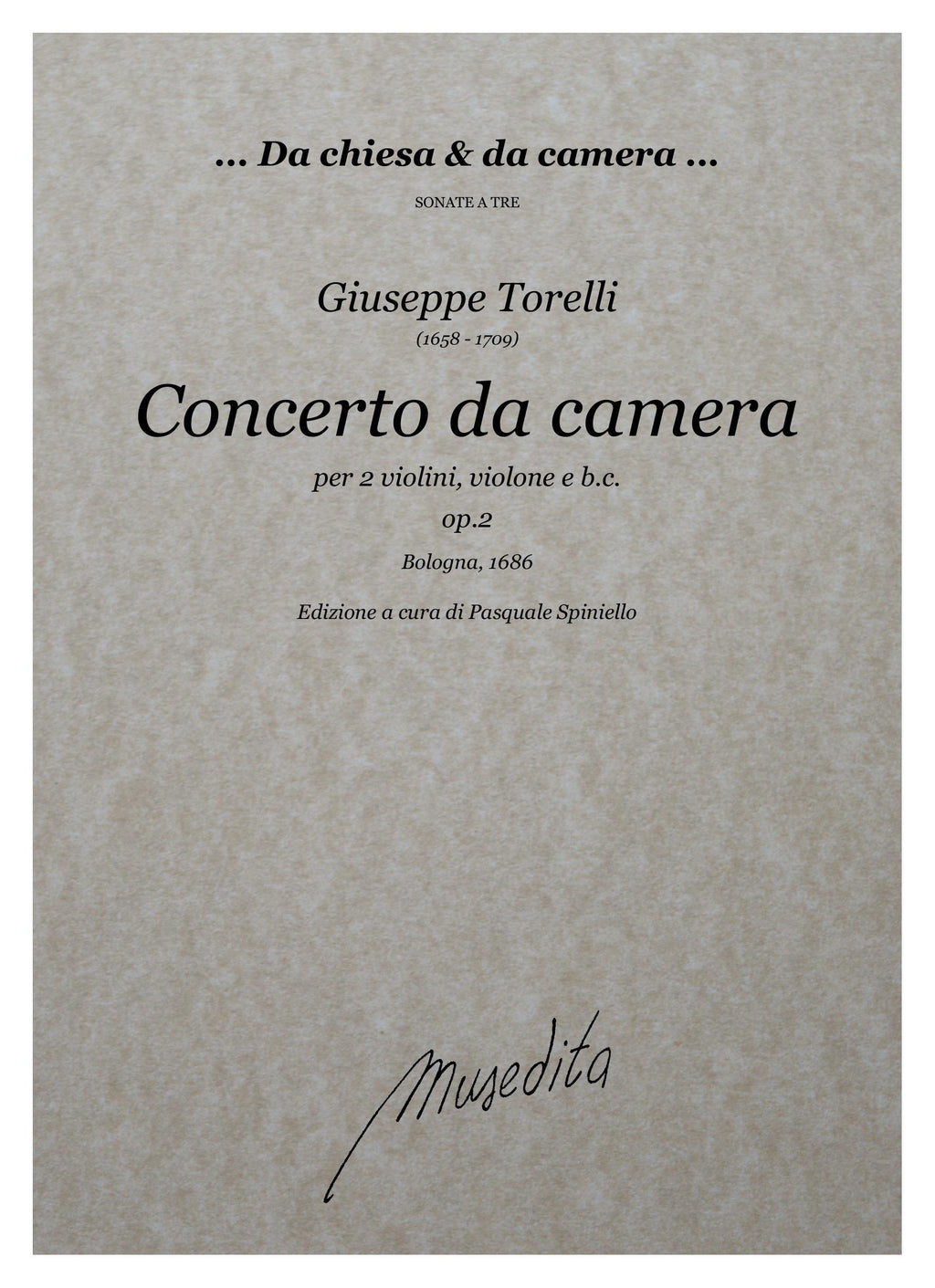 G. Torelli: Concerto da camera op.2 (Bologna, 1686)