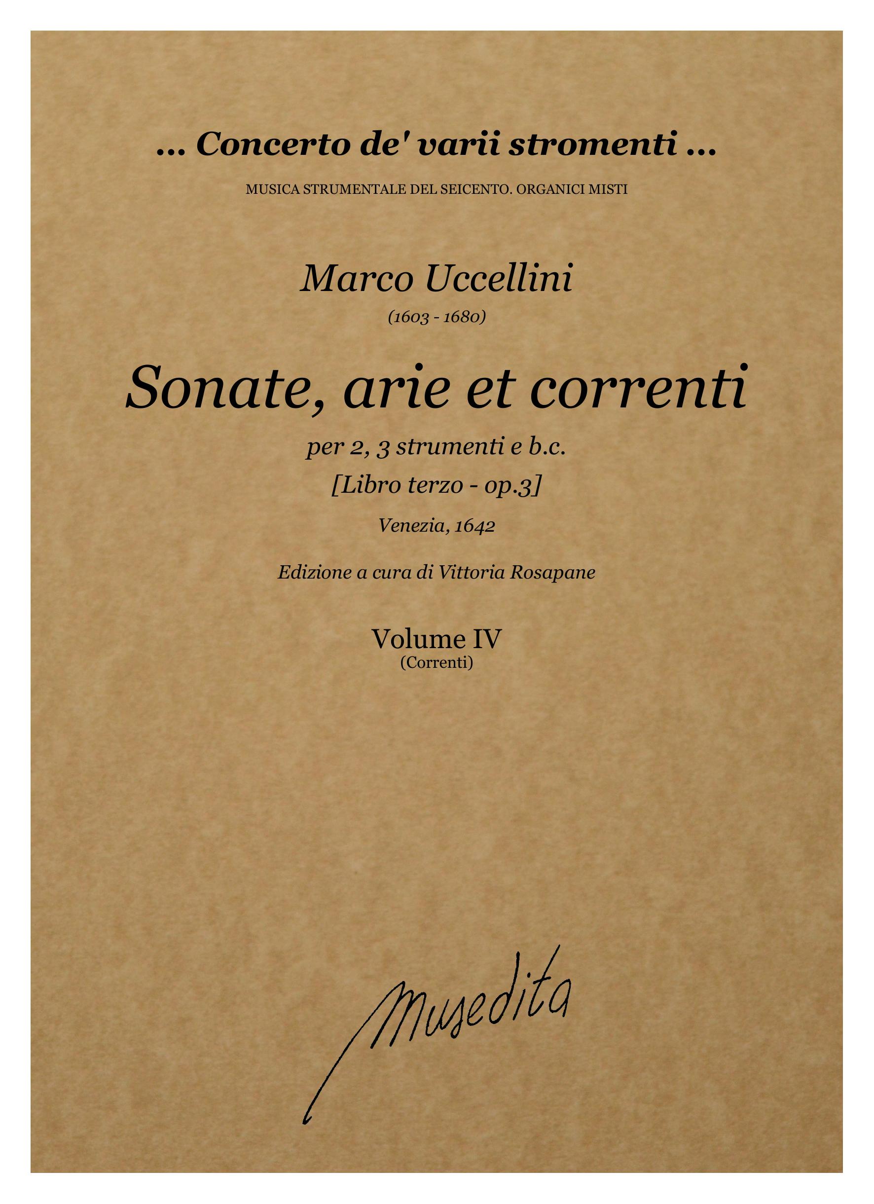 M. Uccellini: Sonate, arie et correnti op.3 (Venezia, 1642)