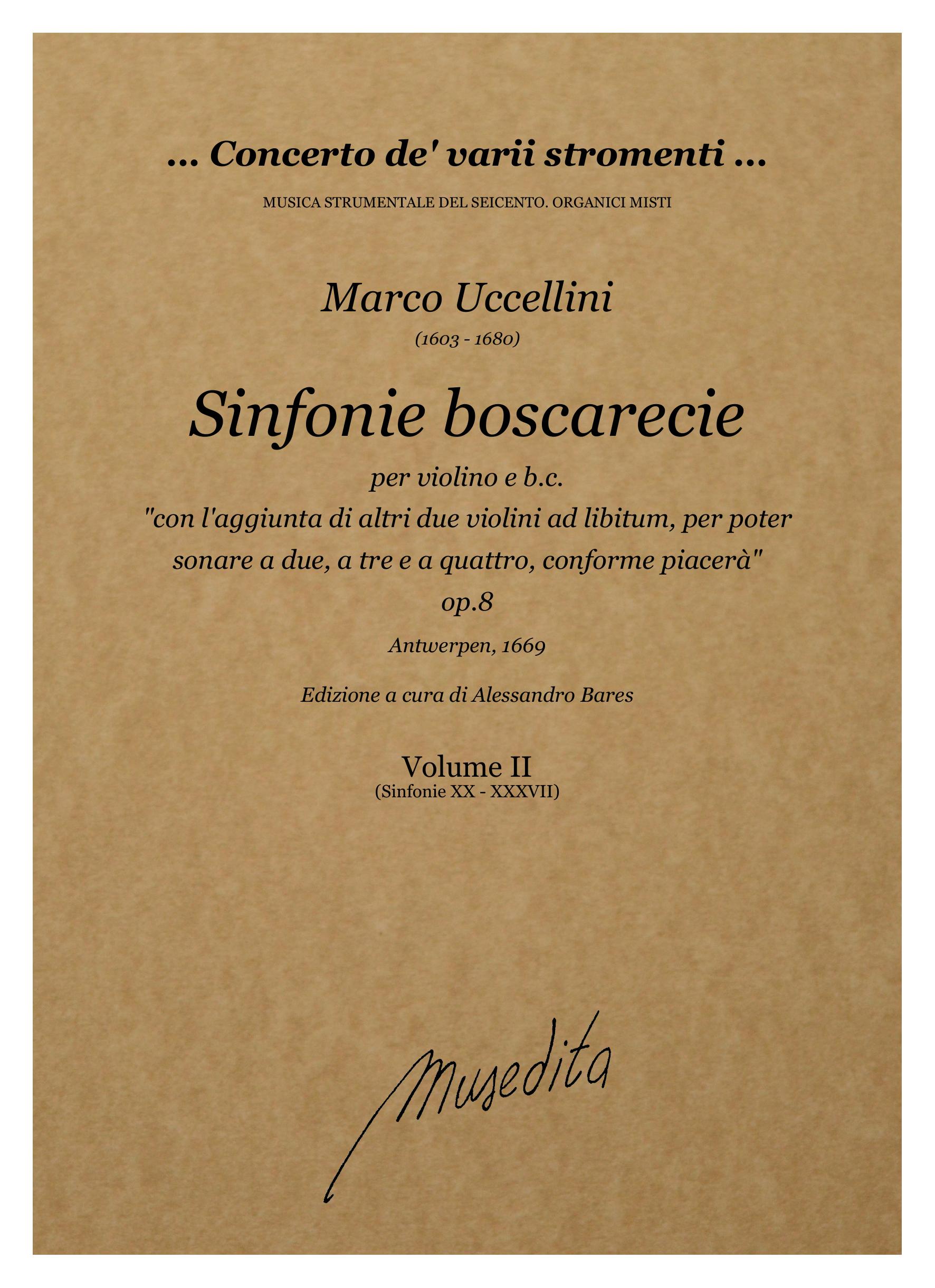 M. Uccellini: Sinfonie boscarecie op.8 (Antwerpen, 1669)