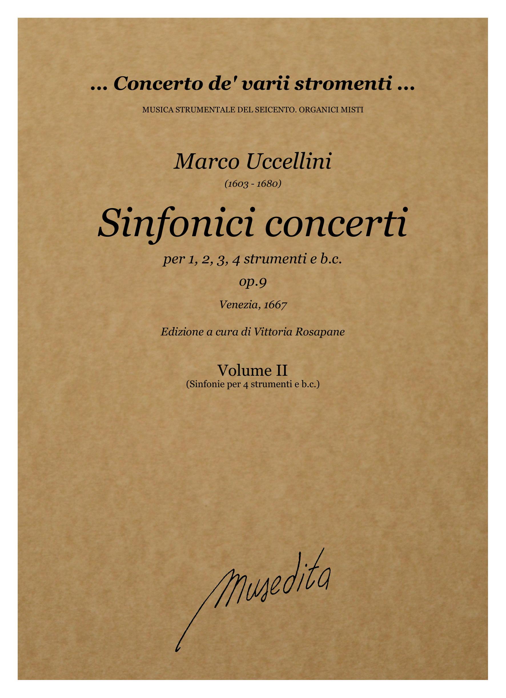 M. Uccellini: Sinfonici concerti op.9 (Venezia, 1667)