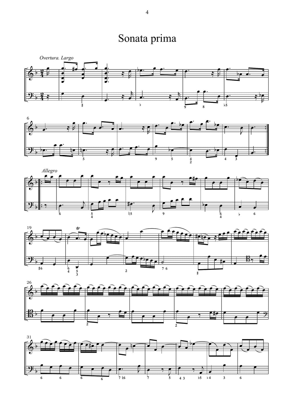 F.M. Veracini: Sonate op.1 (Dresden, 1721)