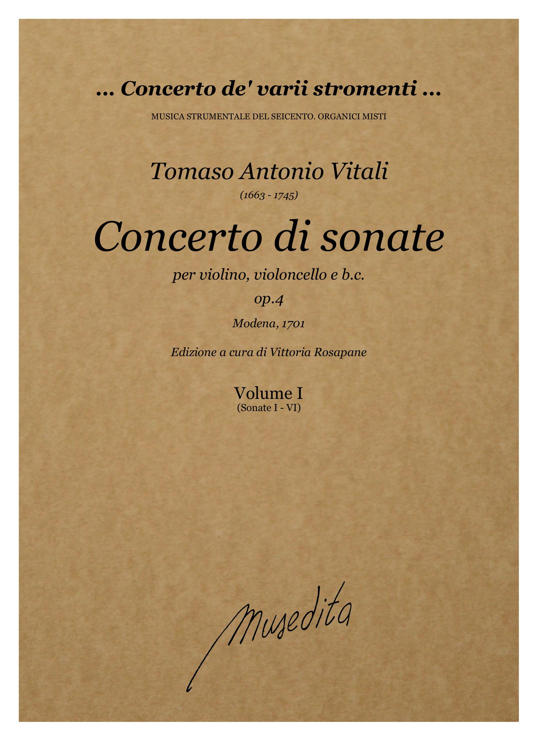 T.A. Vitali: Concerto di sonate op.4 (Modena, 1701)