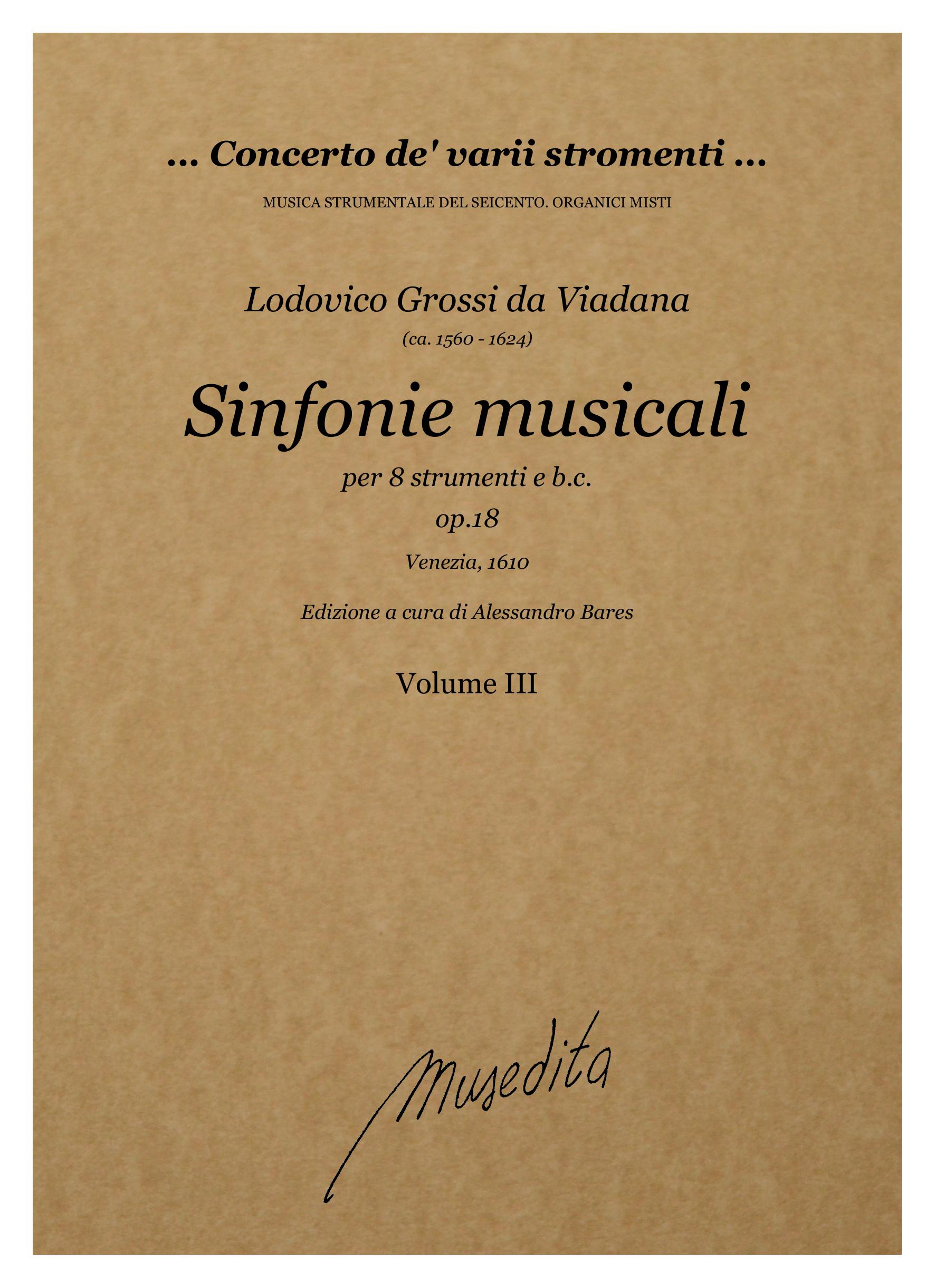 L. Grossi da Viadana: Sinfonie musicali op.18 (Venezia, 1610)