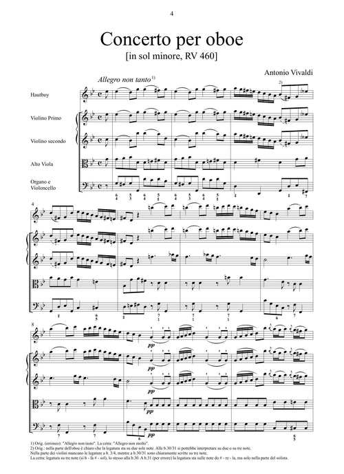 A. Vivaldi: Concerto in sol minore RV 460