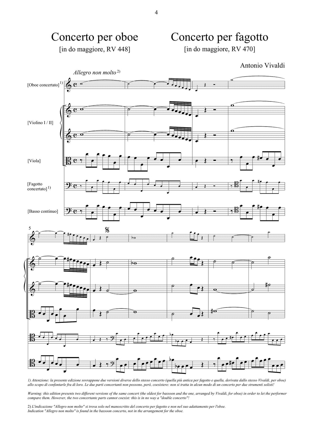 A. Vivaldi: Concerto per fagotto RV 470 - Concerto per oboe RV 448
