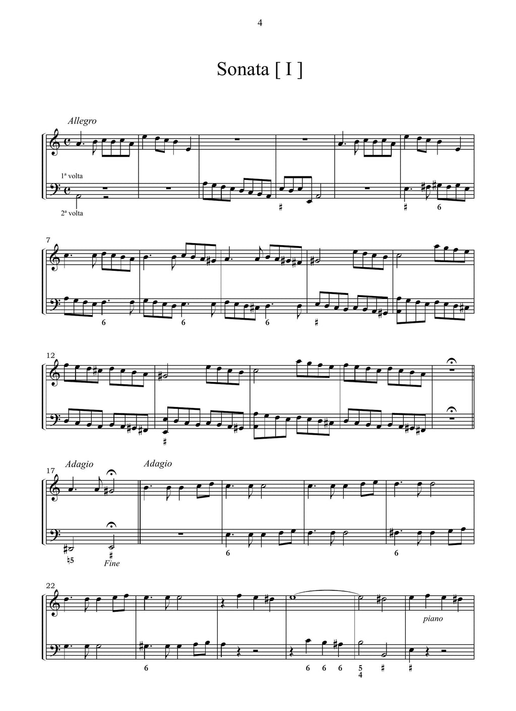 J.P. Westhoff: Sonate a violino solo (Dresden, 1694)