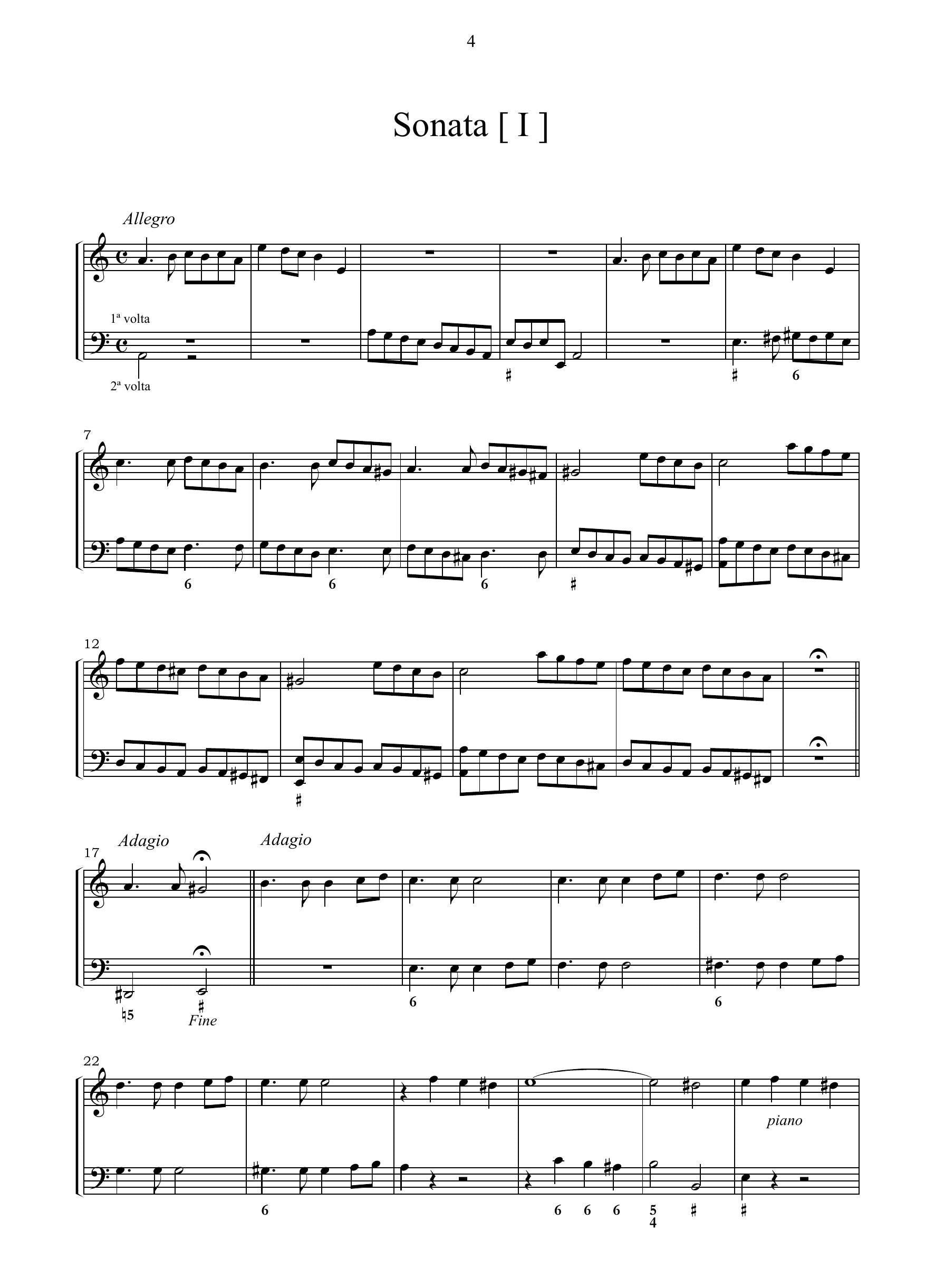 J.P. Westhoff: Sonate a violino solo (Dresden, 1694)