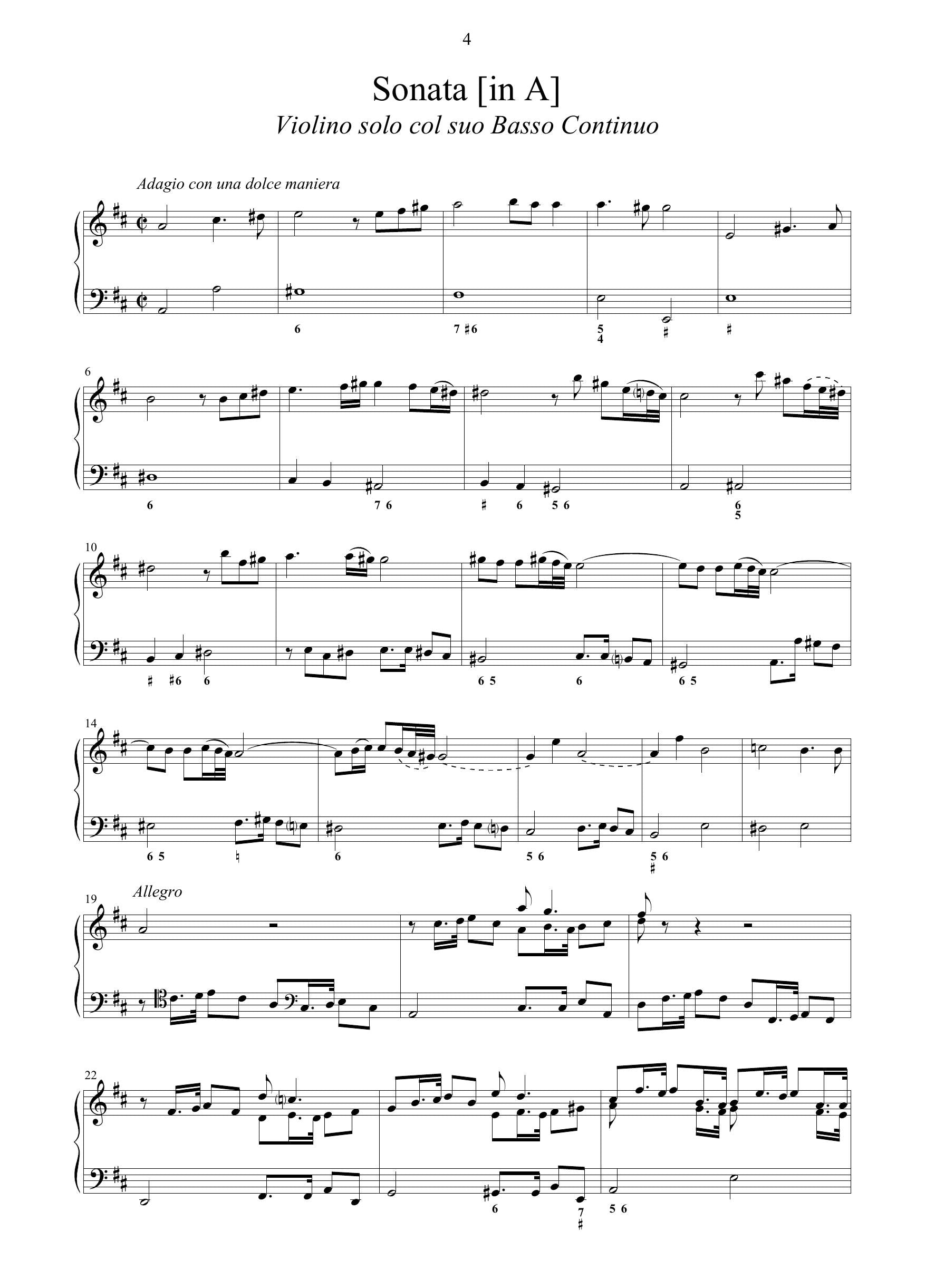 J.P. Westhoff: Sonata in A (Ms, S-Skma)