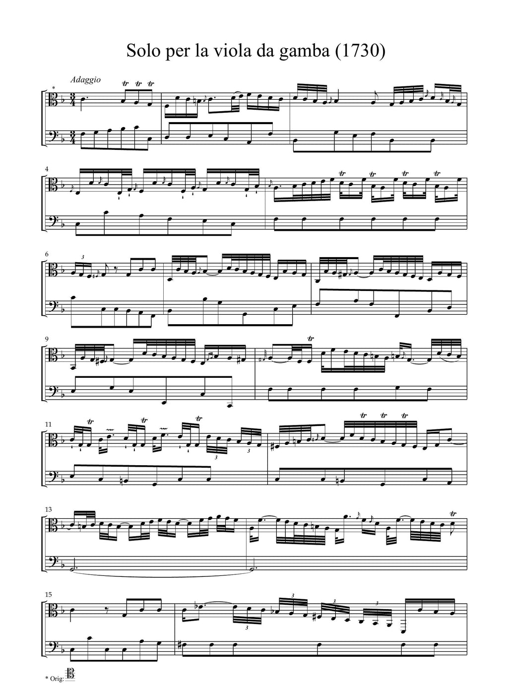 C. Zuccari (detto Zuccarino): Solo (Ms, [1730])